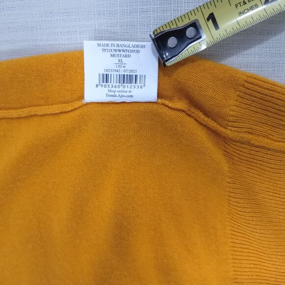 Fig Women's Sweater Long Sleeve Pullover Knit Mustard Size XL - Picture 7 of 7